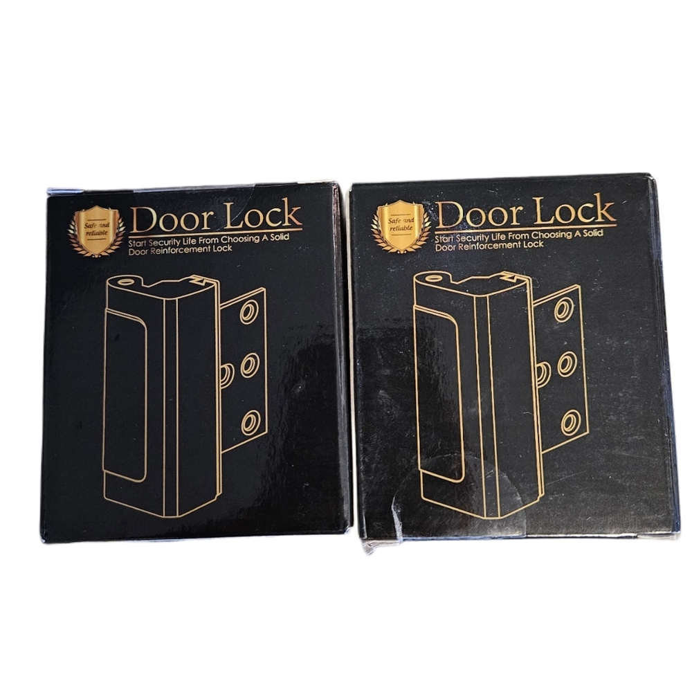 2 White Door Locks Withstands 800 Lb
